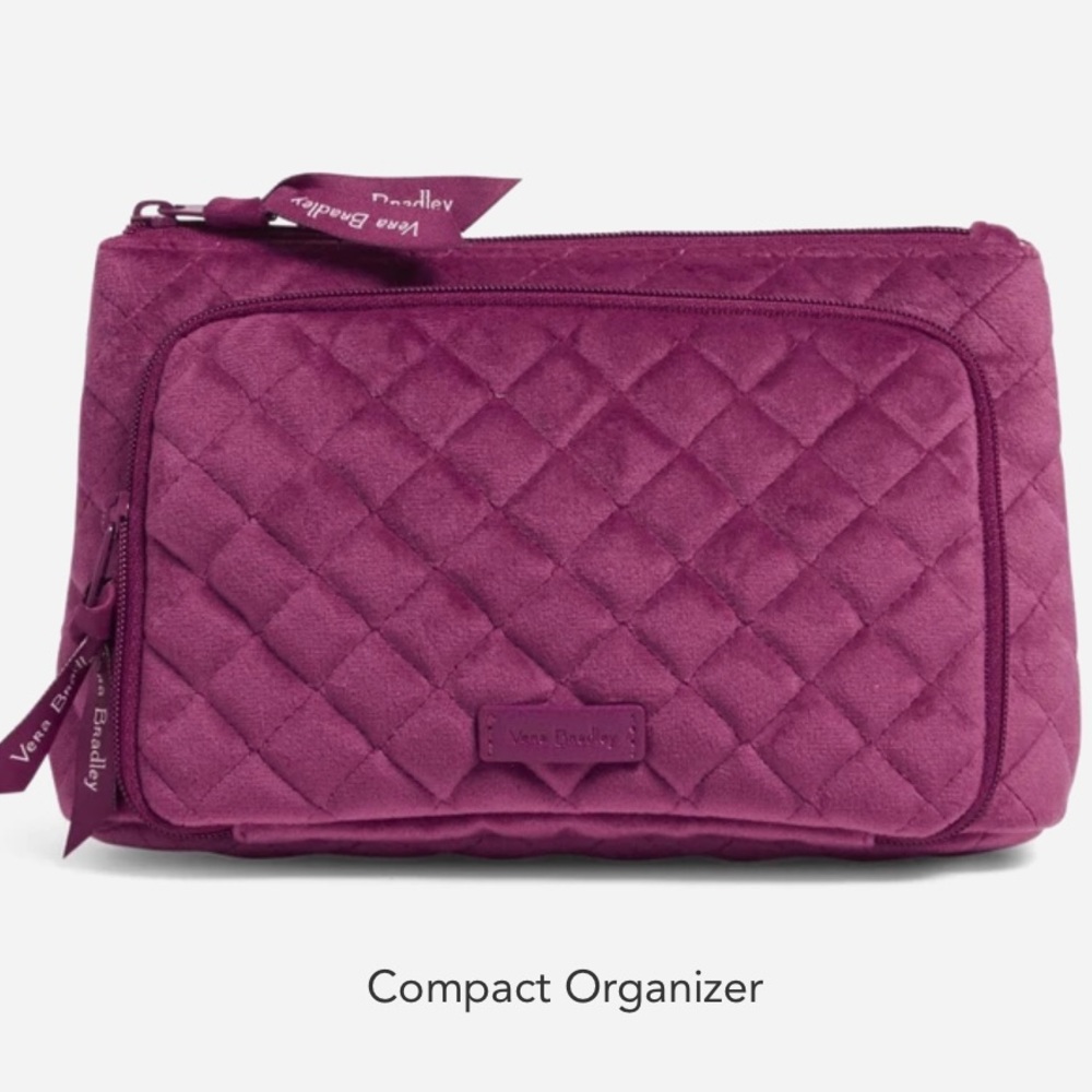 NWT Vera Bradley Velvet Quilted Compact Organizer - Picture 2 of 8